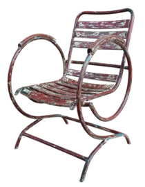 Art Nouveau smeedijzeren stoel