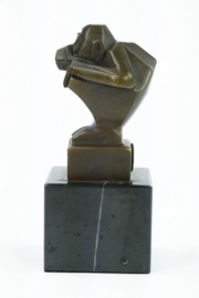 Brons zittend aapje van Casimir Brau