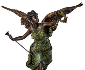 The Winged Victory gekleurd brons
