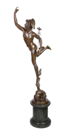 Mercurius Hermes 206 cm brons beeld