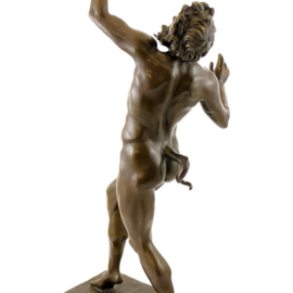 Bronzen dansende Faun beeld