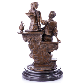 Romeo en Julia bronzen beeld