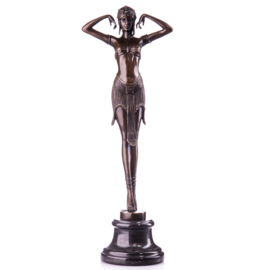 Bronzen scarabee danseres beeld