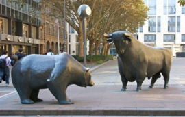 Bronzen beursbeer op Börsenplatz