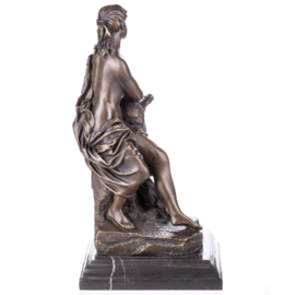 Leda en de zwaan Zeus bronsbeeld
