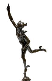 Mercurius Hermes brons beeld 89 cm