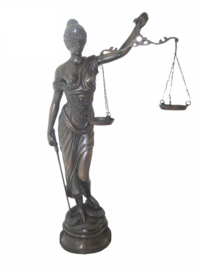 Vrouwe Justitia 86 cm brons beeld