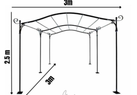 Pergola overkapping in smeedijzer
