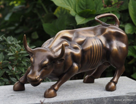 Bronzen Wall Street Charging Bull stier