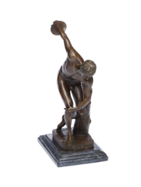 Bronzen beeld discuswerper van Myron
