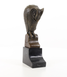 Minerva uil bronzen beeld