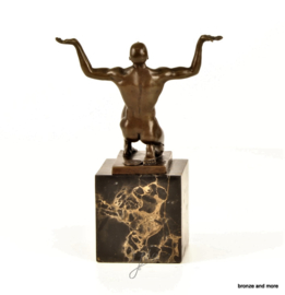 Aanbiddende Adonis bronzen beeld