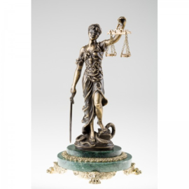 Bronzen vrouwe Justitia 39 cm