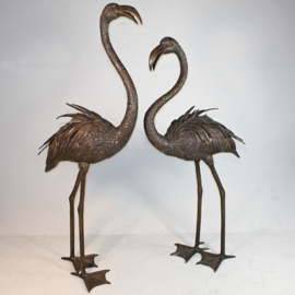 Flamingo bronzen beelden