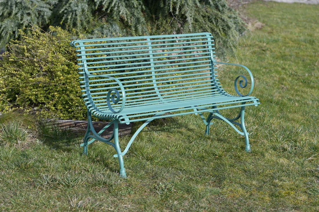 Franse smeedijzeren 2-zits tuinbank