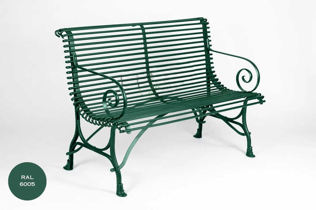 Franse smeedijzeren 2-zits tuinbank