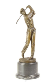 Golfspeler beeld van brons