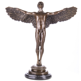Icarus gevleugeld bronzenbeeld