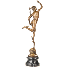 Bronzen Mercurius Hermes beeld 59 cm