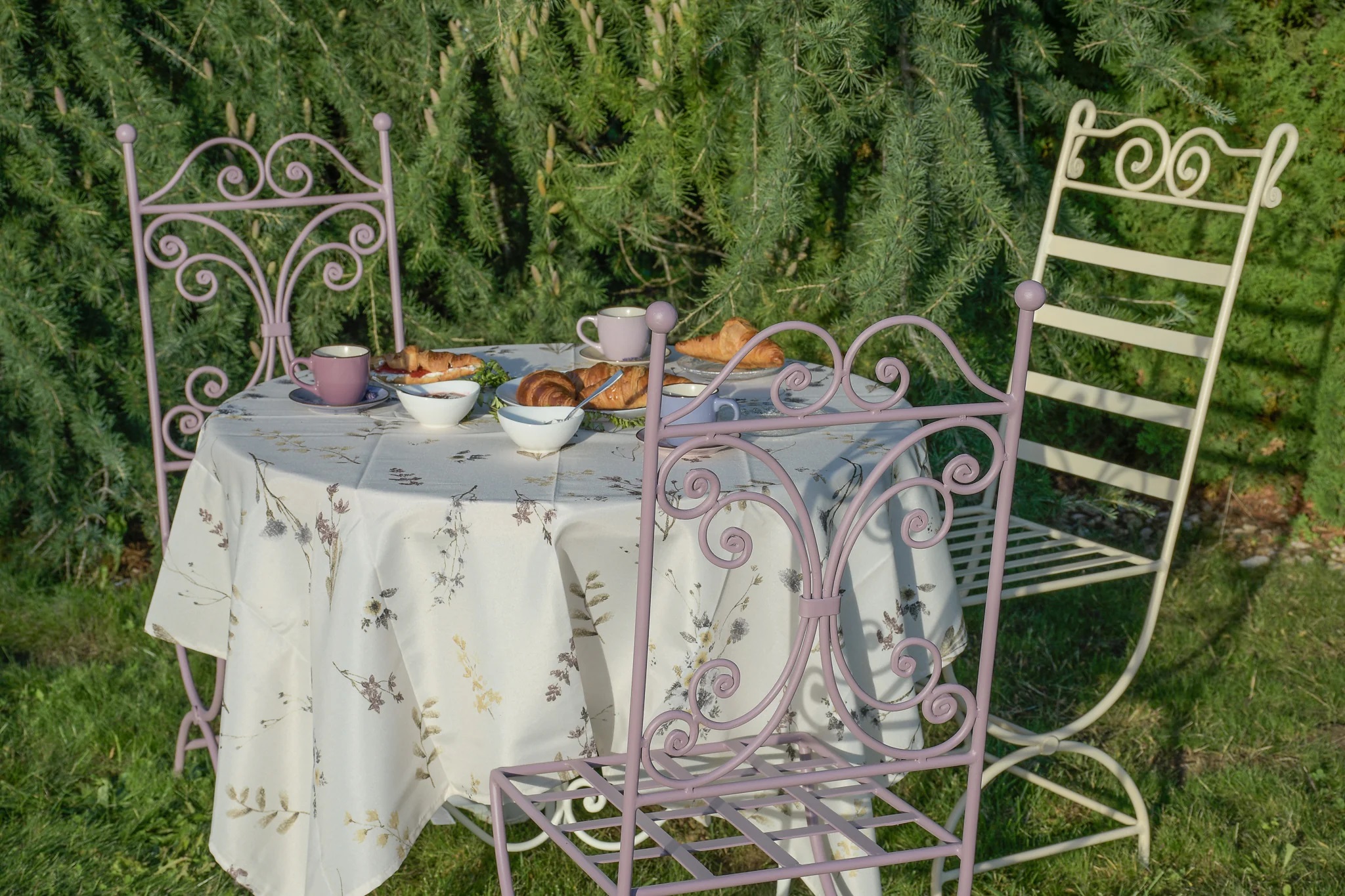 Franse smeedijzeren bistrosets