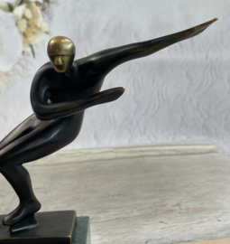 Schaatser brons beeld trofee