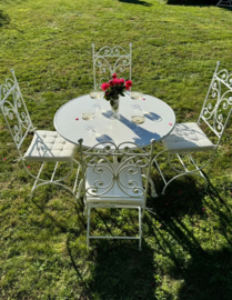 Franse smeedijzeren eettafelset Coco Chanel