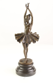 Bronzen beeld ballerina danseres