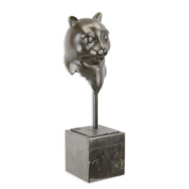 Kattenkopje bronzen beeld