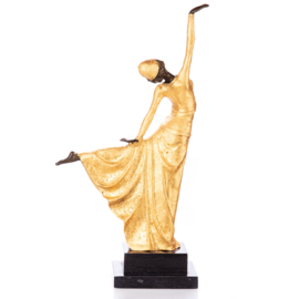 Art Deco bronzen danseres beeld