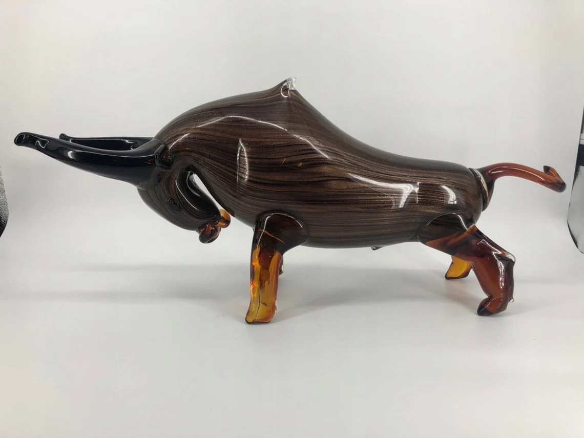 Murano stijl super grote glazen stier