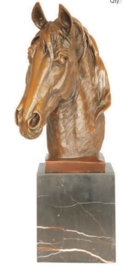 Bronzen paardenhoofd beeld