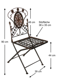 Smeedijzeren roestbruine bistroset