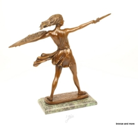 Bronzen Amazone vrouw krijger