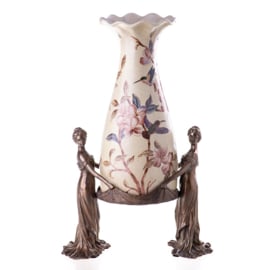 Porselein bronzen Jugendstil vaas