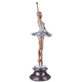 Prima ballerina bronzen beeld