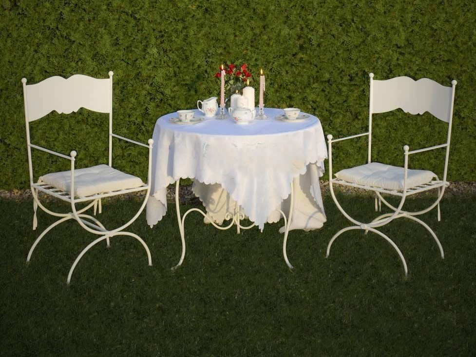 Franse smeedijzeren bistrosets