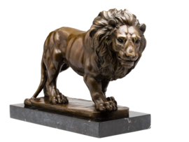 Statige leeuw bronzen beeld