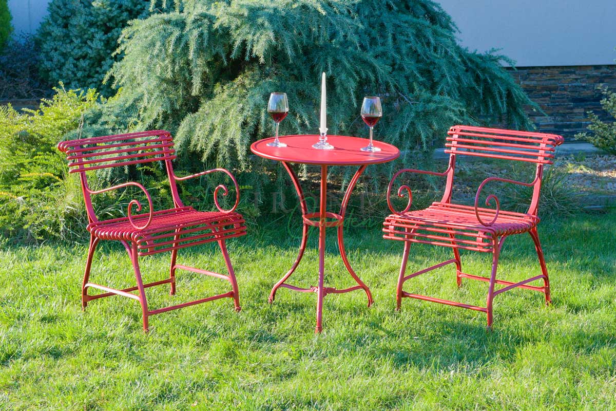 Franse smeedijzeren bistrosets