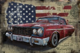 Amerikaanse auto 3D schilderij