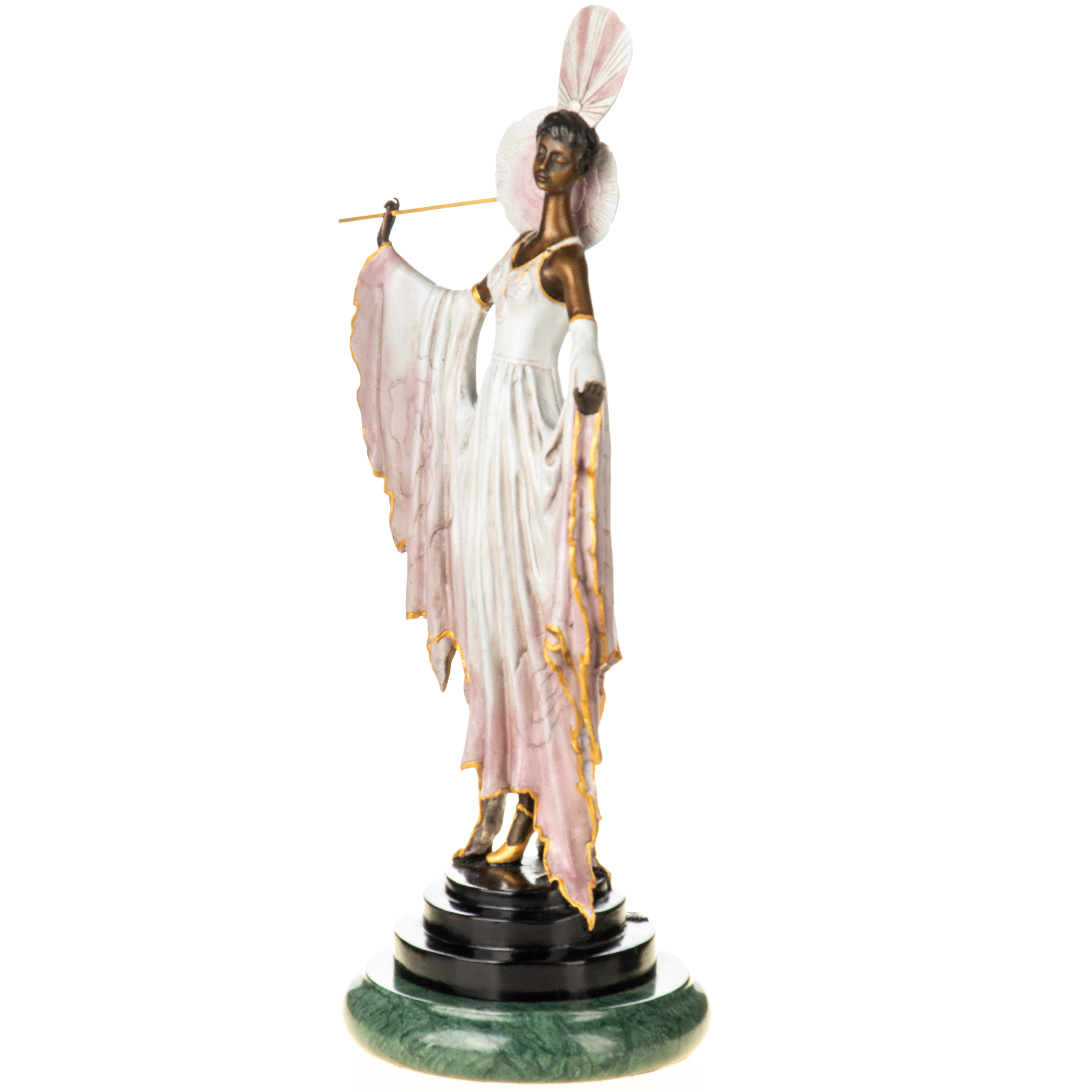 Art Deco vrouw bronzenbeeld