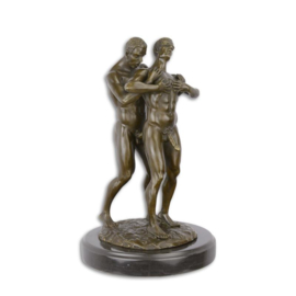 Bronzen homo mannen beeld