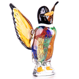 Eend in gekleurd Murano stijl glas