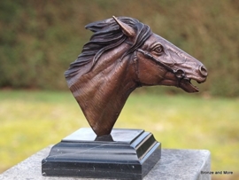 Bronzen paardenhoofd trofee beeld