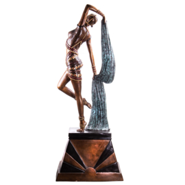 Danseres Art Deco brons groot beeld
