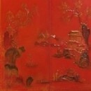 Chinoiseriespiegel van bamboe