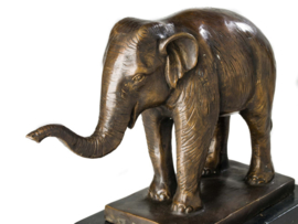 Bronzen Aziatische olifant beeld