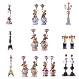 Porselein met bronzen decoraties