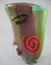 Moeder met haar kind glazen Murano stijl vaas