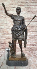 Keizer Caesar Augustus bronzenbeeld