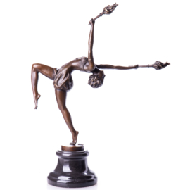 Fakkeldanseres brons beeld Preiss
